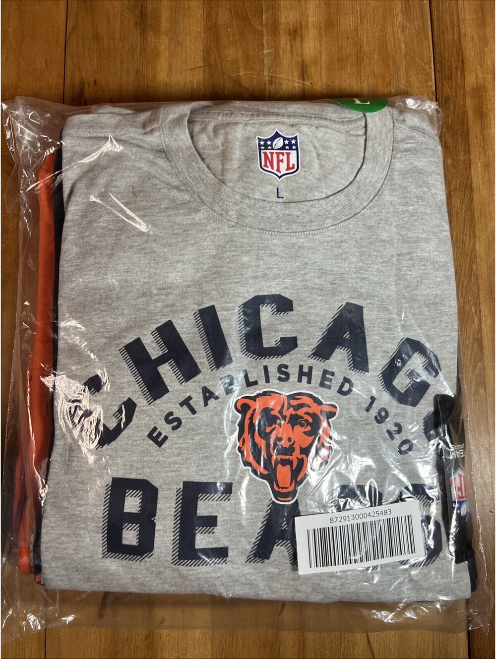 New Chicago Bears NFL Men’s Tshirt, Long Sleeve Shirt & Hoodie Sz L, 3 PCs